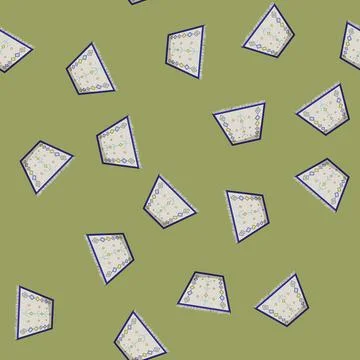 Seamless pattern kilim boho rug cartoon vector Illustrazione stock