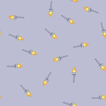 Seamless pattern kindle torch fire cartoon vector Stock Illustration