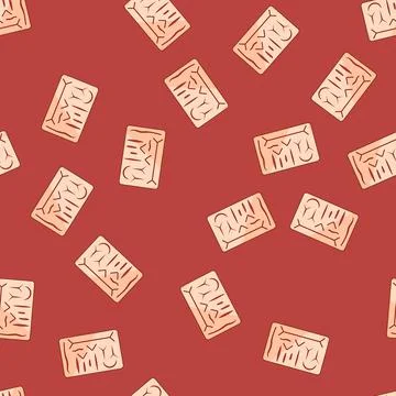 Seamless pattern kit suture practice pad cartoon vector イラスト素材