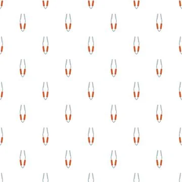 Seamless pattern of kitchen barbecue grilling tongs Illustrazione stock