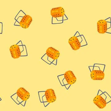 Seamless pattern kitchen compost bin cartoon vector Stock Illustration