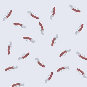 Seamless pattern kitchen corkscrew wine cartoon vector Ilustração Stock