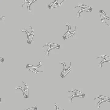 Seamless pattern kitchen faucet water cartoon vector Stock Illustration
