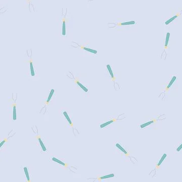 Seamless pattern kitchen fork cartoon vector Stock Illustration