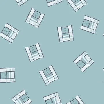 Seamless pattern kitchen fridge cartoon vector 스톡 일러스트