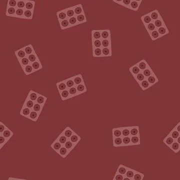 Seamless pattern kitchen ice cube tray cartoon vector Stock Illustration