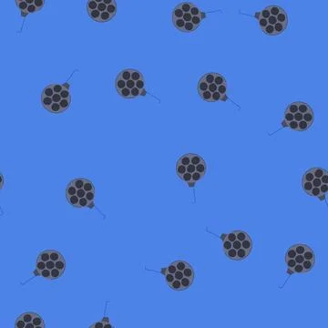 Seamless pattern kitchen mini pancake pan cartoon vector Stock Illustration