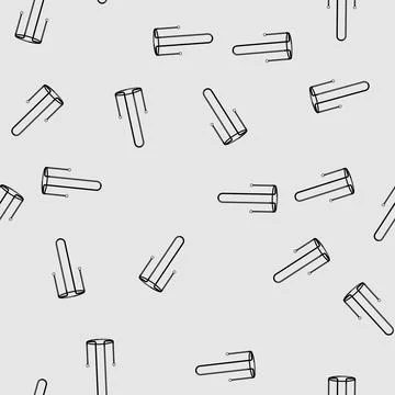 Seamless pattern Kitchen paper towel holder standing on white background Illustrazione stock