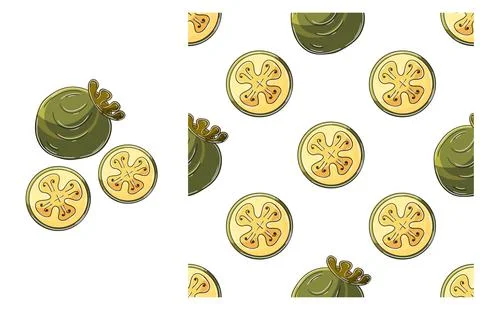 Seamless pattern for kitchen, restaurant or shop. Set in hand draw style Stock Illustration