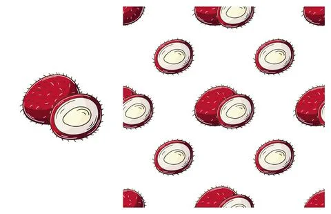 Seamless pattern for kitchen, restaurant or shop. Set in hand draw style Stock Illustration