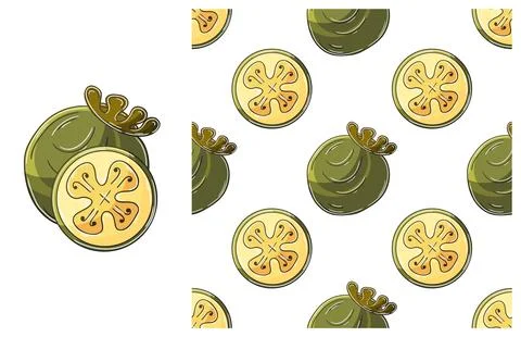 Seamless pattern for kitchen, restaurant or shop. Set in hand draw style Stock Illustration
