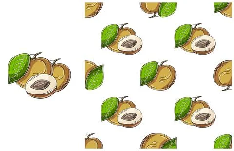 Seamless pattern for kitchen, restaurant or shop. Set in hand draw style Stock Illustration