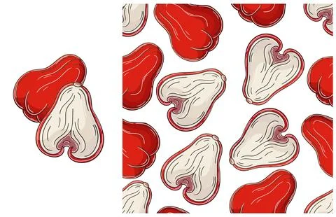 Seamless pattern for kitchen, restaurant or shop. Set in hand draw style 스톡 일러스트
