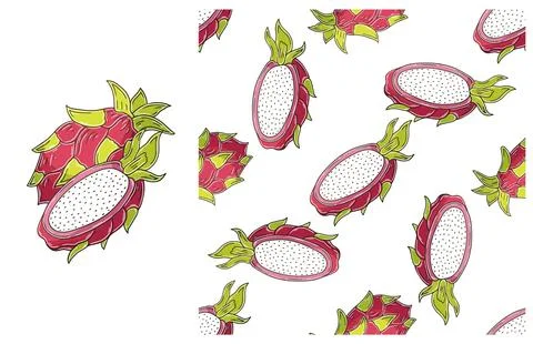 Seamless pattern for kitchen, restaurant or shop. Set in hand draw style Stock Illustration