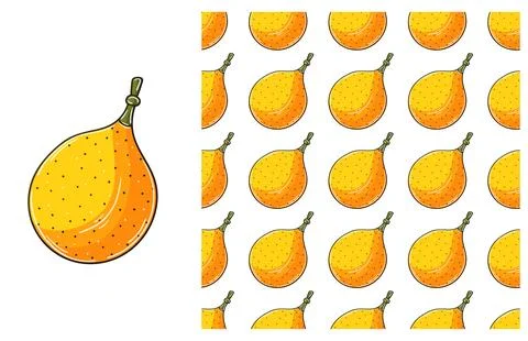 Seamless pattern for kitchen, restaurant or shop. Set in hand draw style Stock Illustration