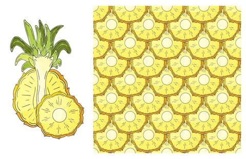 Seamless pattern for kitchen, restaurant or shop. Set in hand draw style Stock Illustration