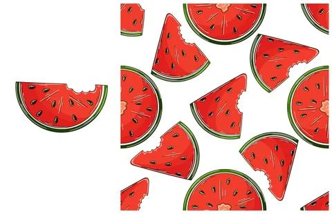 Seamless pattern for kitchen, restaurant or shop. Set in hand draw style Illustrazione stock