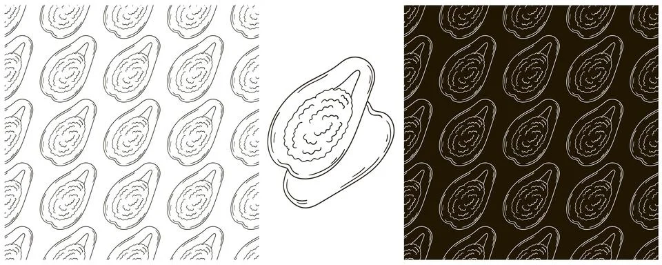 Seamless pattern for kitchen, restaurant or shop. Papaya, melon tree. Set in  Stock Illustration