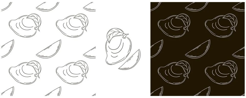 Seamless pattern for kitchen, restaurant or shop. Set in hand draw style. Man Stock Illustration