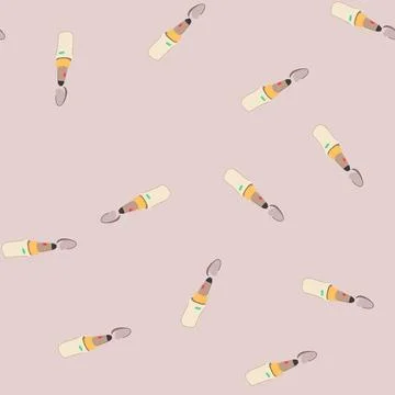 Seamless pattern kitchen smart spoon cartoon vector Stock Illustration