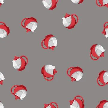 Seamless pattern kitchen teapot tea kettle cartoon vector 스톡 일러스트
