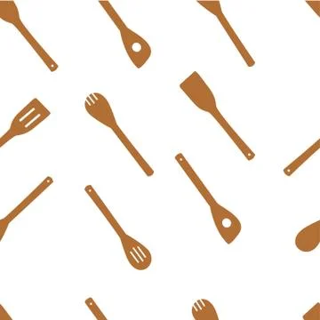Seamless Pattern Kitchen tools Stock Illustration