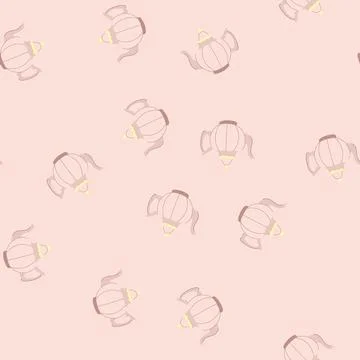 Seamless pattern kitchen vintage teapot cartoon vector Illustrazione stock