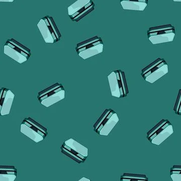 Seamless pattern kitchen waffle iron cartoon vector Illustrazione stock