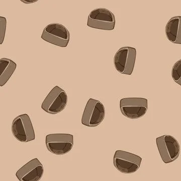 Seamless pattern kitten cat house cartoon vector Stock Illustration