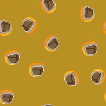 Seamless pattern kitty cat house cartoon vector Illustrazione stock