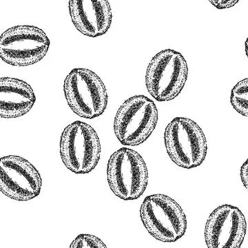 Seamless pattern kiwi food fruit sketch hand drawn Stock Illustration