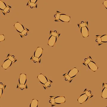 Seamless pattern knapsack backpack camp cartoon vector 库存插图