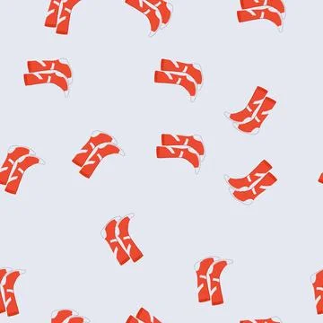 Seamless pattern knee socks soccer cartoon vector Illustrazione stock