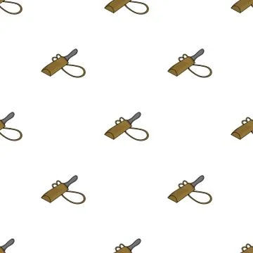 Seamless pattern with knife in case on white background. Medieval weapon. Vector 스톡 일러스트