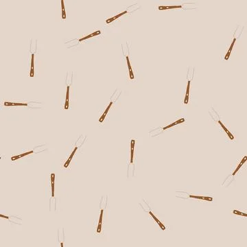 Seamless pattern knife fork cartoon vector Stock Illustration