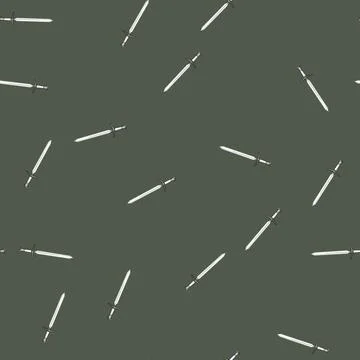 Seamless pattern knife medieval sword cartoon vector Stock Illustration