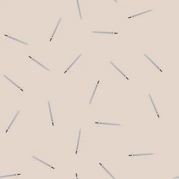 Seamless pattern knife medieval sword cartoon vector Stock Illustration