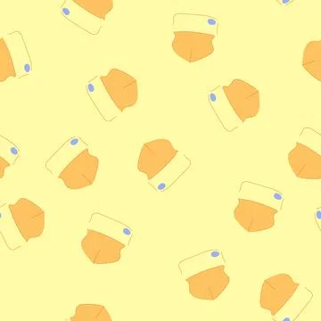 Seamless pattern knit beanie hat cartoon vector Illustrazione stock