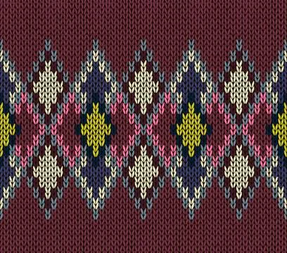 Seamless Pattern. Knit Texture. Stock Illustration