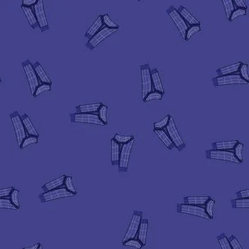 Seamless pattern knit winter scarf man cartoon vector Stock Illustration