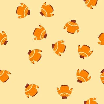 Seamless pattern knit winter sweater cozy cartoon vector 스톡 일러스트