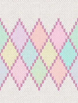 Seamless Pattern. Knit Woolen Baby Ornament Texture. Fabric Colo Stock Illustration