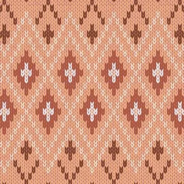 Seamless Pattern. Knit Woolen Trendy Ornament Texture Stock Illustration
