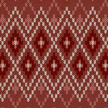 Seamless Pattern. Knit Woolen Trendy Ornament Texture Stock Illustration
