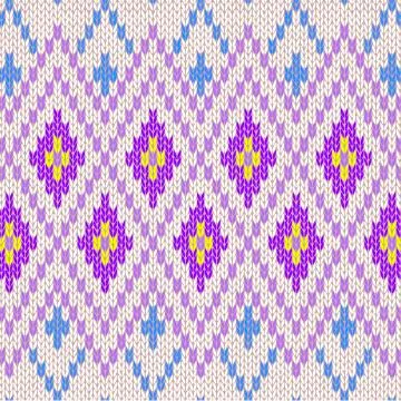 Seamless Pattern. Knit Woolen Trendy Ornament Texture. Fabric Co Stock Illustration