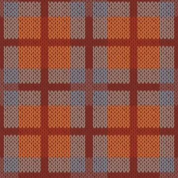 Seamless pattern as a knitted fabric mainly in brown hues Stock Illustration