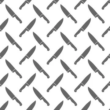 Seamless pattern with knives for textures, textiles, packaging and simple bac Stock Illustration