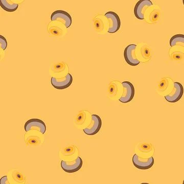 Seamless pattern knob door handle cartoon vector Illustration