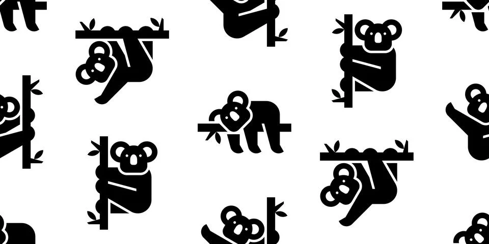 Seamless pattern with Koalas Stock Illustration