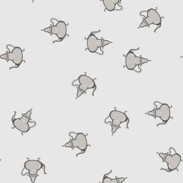 Seamless pattern kuwait arabic tea pot cartoon vector Stockillustratie